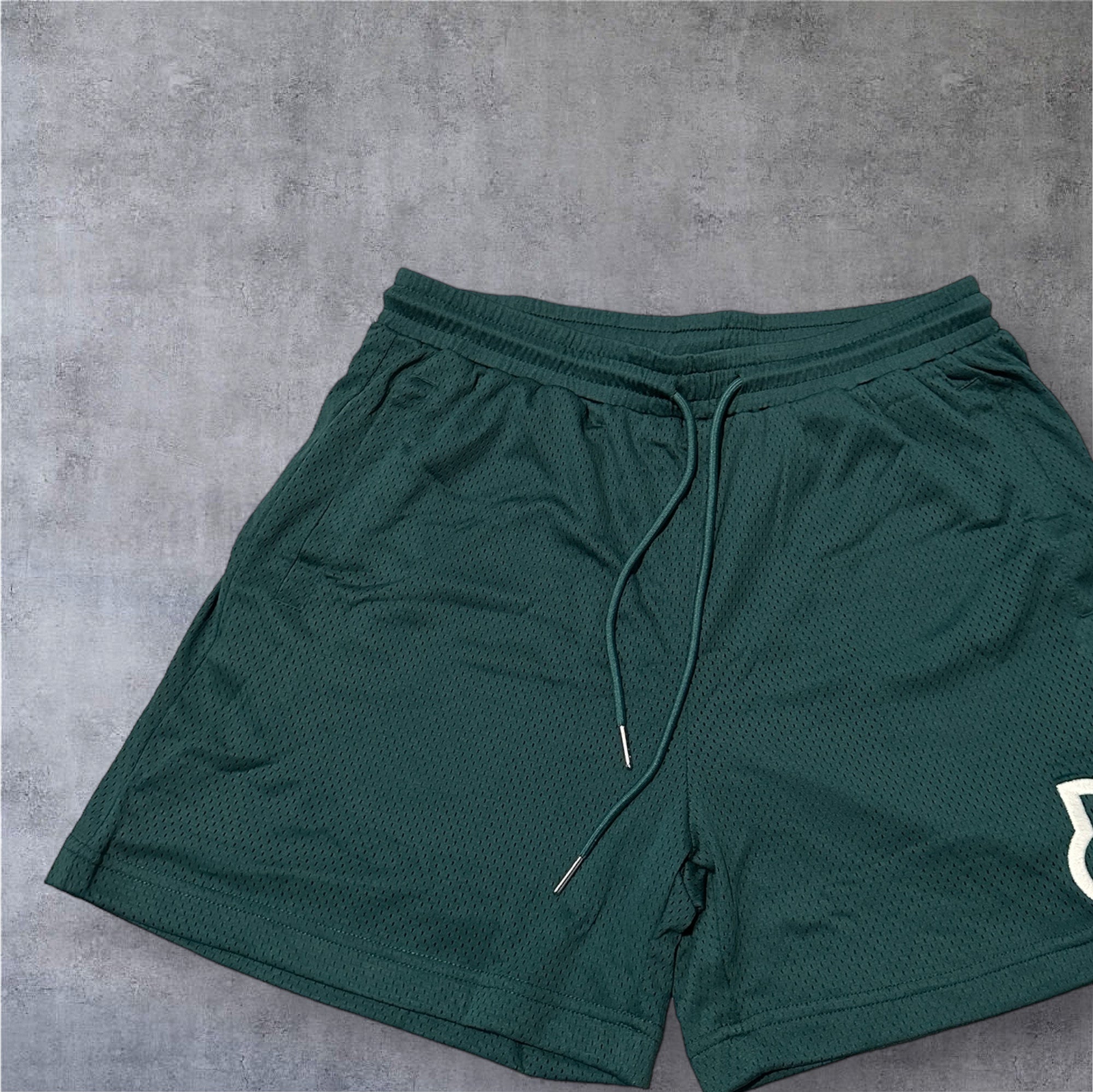 Premium Mesh Basketball Shorts (Evergreen)